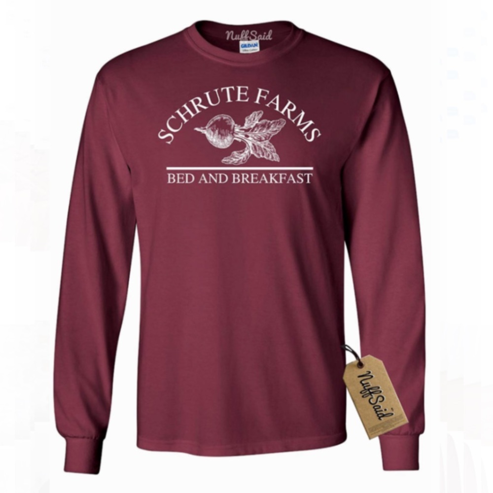 Maroon Shrute Farms Long Sleeve